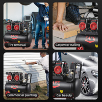 Compresseur d'air portable SAFE, fabricant, 80L/min, 8 bars, 800W, silencieux, sans huile