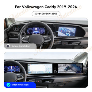 Autoradio Android 14 à double écran 25 pouces avec Carplay pour VW <span class=keywords><strong>Caddy</strong></span> 2019-2024, lecteur multimédia, navigation GPS, unité principale - Product Image 3