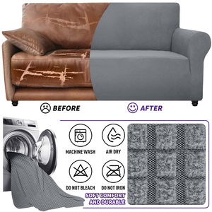 Modern Living Room Ready Made Spandex Universal 2 3 4 Seats <b>Stretch</b> <b>Sofa</b> <b>Cover</b> Elastic 3 Pieces Set <b>Sofa</b> <b>Cover</b> - Product Image 3