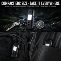 Mini Linterna EDC, Linterna de Llavero Recargable, Encendedor Eléctrico de Arco LED, Luz COB RGB para Camping, Senderismo, Supervivencia al Aire Libre, Regalo