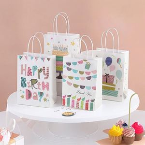 Bolsas de Papel Kraft Creativas con Dibujos Animados para Cumpleaños, Bodas, Festivales y Fiestas, con Logotipo Personalizado para Regalos de Boda, Cumpleaños y Festivales - Product Image 6