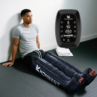 Bottes de récupération à compression d'air professionnelles à 8 chambres, masseur électrique pour les jambes, rechargeable, design portable, contrôle de la minuterie