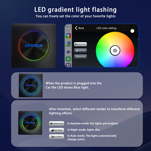 ZESTECH CarPlay AI Box 2024 Android 13 CarPlay adaptateur vidéo sans fil CarPlay Android Auto Dongle nouveau LED ciel étoilé anneau - Product Image 4