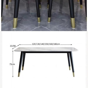 Prix de gros nordique moderne léger luxe design salle de restaurant mariage ardoise tables à manger et 6 chaises ensemble - Product Image 6