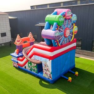 Château <span class=keywords><strong>gonflable</strong></span> avec toboggan, thème grande roue de qualité supérieure, grand château <span class=keywords><strong>gonflable</strong></span> à <span class=keywords><strong>louer</strong></span> pour les fêtes - Product Image 3