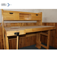 Établi pliable portable à deux tiroirs en bois de bouleau et d'hévéa État neuf pour le travail du bois et des bijoux sur la table