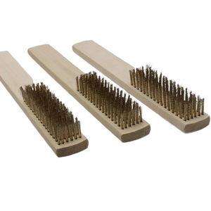 แปรงลวดเหล็ก 80 มม. X 25 มม. ความยาวลวด 14 มม. ด้ามไม้ แปรงขจัดสนิม สำหรับทำความสะอาดฮาร์ดแวร์ - Product Image 4