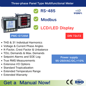 LC/LED มิเตอร์ไฟฟ้าติดแผง3P3W <span class=keywords><strong>3P4W</strong></span> 3เฟส72*72ขนาด RS485อเนกประสงค์สำหรับการจัดการพลังงาน - Product Image 2