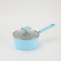 Ensemble de casseroles et poêles en aluminium multi-pièces, ustensiles de cuisine sains antiadhésifs, chauffe uniforme haute efficacité, ustensiles de cuisine en aluminium pour la maison