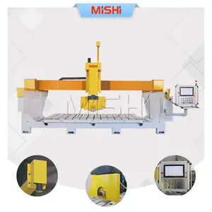 MISHI computergesteuerte Monoblock-Stein-Marmor-Granit-Küchenarbeitsplatte 5-Achsen-Brücken-Sägemaschine
