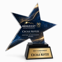 Support de présentation de trophée en acrylique en forme d'étoile personnalisé XFL, impression de haute qualité, récompense pour les souvenirs d'entreprise, exposition