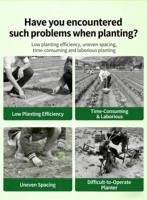 Semoir manuel de précision Runyep pour légumes, espacement réglable, léger, pour sorgho et haricots, garantie 3 mois