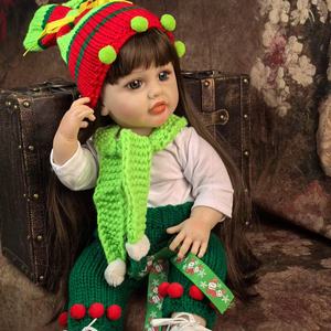 Poupée en <span class=keywords><strong>silicone</strong></span> pour nouveau-né fille 55cm ensemble de Noël en gros Boneca <span class=keywords><strong>Bebe</strong></span> Reborn cadeau pour les filles - Product Image 2