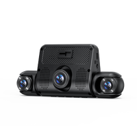 24 heures moniteur avant et arrière Dashcam caméra de voiture enregistreur de conduite avec 3 caméras