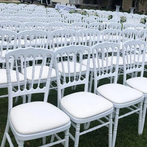 शादी के लिए थोक स्टेकयोग्य भोज होटल भोजन रेसिन प्लास्टिक सफेद नागिट कुर्सी - Product Image 1