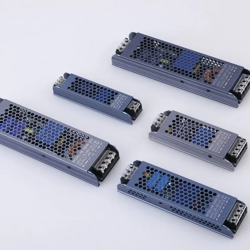 Алюминиевый тонкий светодиодный трансформатор питания DC12V 24V 48v 36v 60w 100W 120w 200w 300w Светодиодный переключатель драйвера для светодиодной ленты