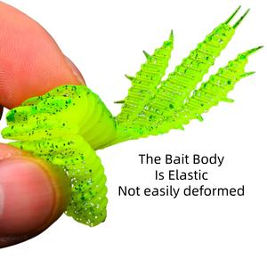 Leurre souple <span class=keywords><strong>le</strong></span> plus vendu, 9 cm, 5 g, en forme de ver à trois queues et feuilles plates, 8 pièces par sachet, 5 couleurs, <span class=keywords><strong>pour</strong></span> la pêche en eau douce (bar, brochet, carpe), sans hameçons - Product Image 3