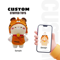 Personnages animés de jeu de peluches animaux de dessin animé mignon personnalisé porte-clés en peluche personnalisé
