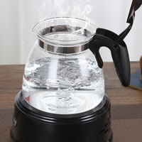 Théière en verre de 1500ml 52oz avec filtre amovible en acier inoxydable pour thé en fleurs à feuilles mobiles