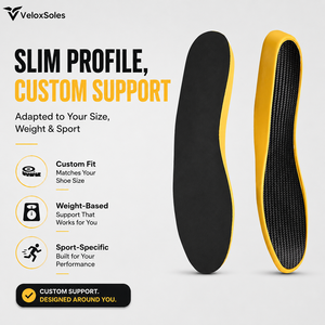 Carbon Fiber Gel Insoles with EVA Layer for Maximum Shock Absorption and Arch Support in Sports <b>Shoes</b> - Product Image 5
