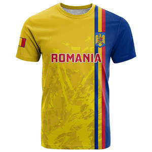 Maglietta personalizzata Romania Independence Day T-Shirt Golden Eagle con rose all'ingrosso Oversize personalizzato il <span class=keywords><strong>tuo</strong></span> <span class=keywords><strong>nome</strong></span> e Logo - Product Image 5