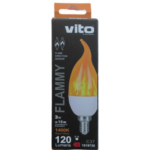 Bombilla LED E14 de 3W con Efecto de Llama, Luz Cálida de 1400K, Iluminación Decorativa - Product Image 2