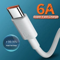 Câble USB Type-C 6A à charge ultra-rapide pour téléphone portable, ordinateur et écouteurs - Transfert de données haute vitesse