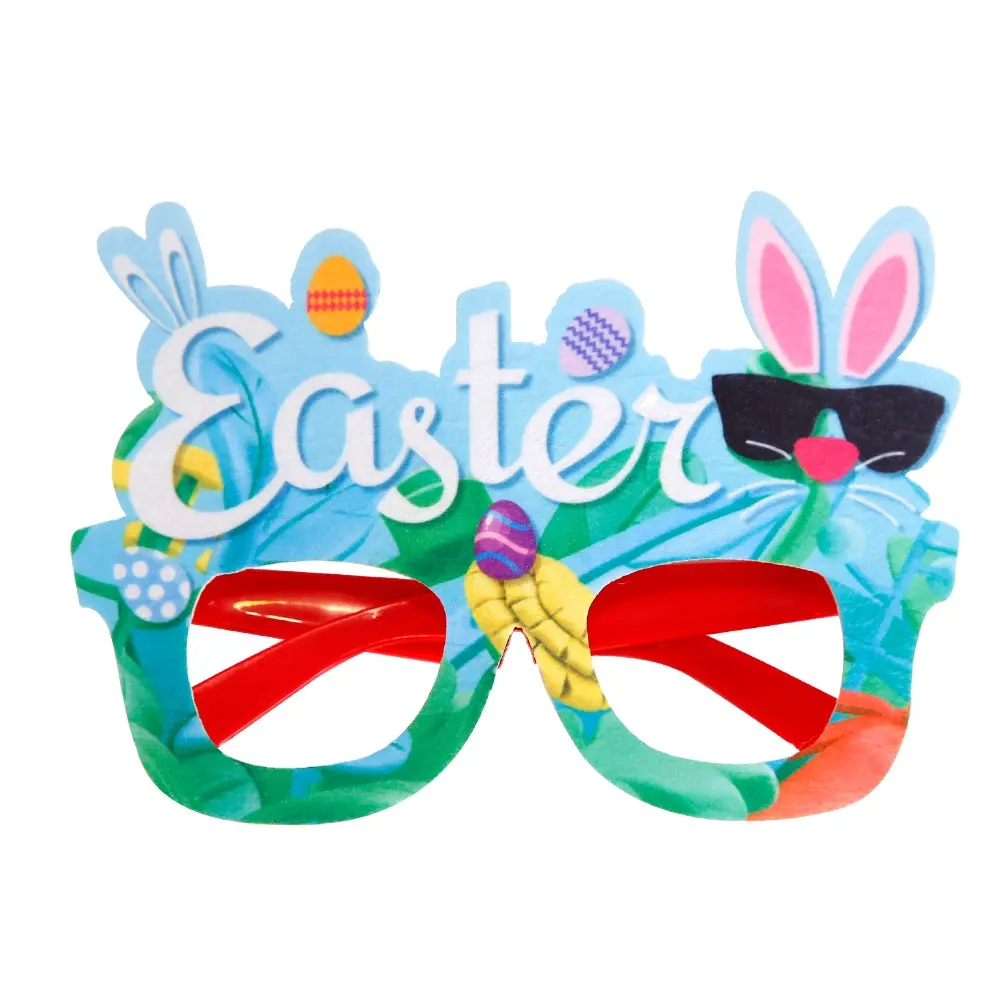 Gafas de Pascua Vestir Niños adultos vacaciones fiesta decoración suministros conejito huevo espectáculo marco