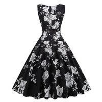Robe rétro à imprimé floral, vintage, sans manches, paréo, nouvelle collection 2022