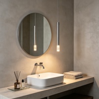 Lampu Gantung LED Dekorasi Kaca Buatan Tangan Desain Sederhana Modern Bentuk Tabung Panjang untuk Rumah, Ruang Makan, Dapur, Pulau Dapur, Hotel