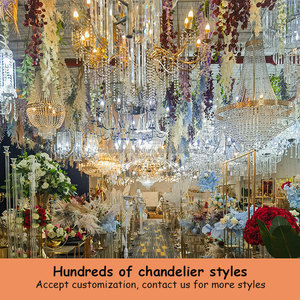 Lustre en cristal <span class=keywords><strong>de</strong></span> style palais luxueux LEDA, salles <span class=keywords><strong>de</strong></span> réception <span class=keywords><strong>de</strong></span> <span class=keywords><strong>mariage</strong></span>, lustre à lumière chaude, décoration <span class=keywords><strong>de</strong></span> plafond pour <span class=keywords><strong>mariage</strong></span> - Product Image 6