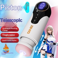 Lexinwish Herren Vollautomatischer Elektrischer Vibrations-Masturbationsbecher Realistische TPE-Vagina Einziehbare Kammer Saug- und Heizmodell