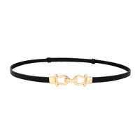 Ceinture élastique pour femme JULUN, ceinture en PU avec boucle mors de cheval, multicolore, fine, ajustable, accessoire de mode