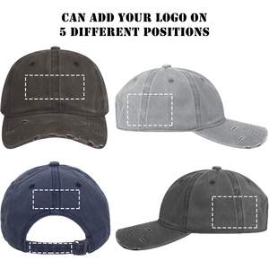 2025 Custom Printed Distressed Washed Baseball Cap <b>Vintage</b> Cotton Dad <b>Hat</b> Personalized Style - Product Image 5