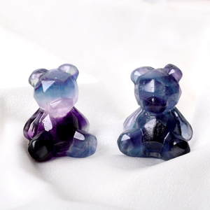 Vente en gros de sculptures d'animaux en fluorite colorée, sculptées à la main, pour la décoration de la maison - Product Image 5