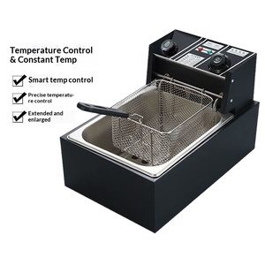 10L Tijdgestuurde extra dikke roestvrijstalen commerciële elektrische friteuse met vierkante mand en hete olie, 1 jaar garantie - Product Image 2