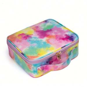Elegant Customized for Pink Holographic <b>Makeup</b> Designer Bag In-Stock Make <b>Box</b> With Zipper Closure for Daily Cosmetic Necessities - Product Image 1