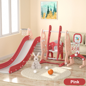 Ensemble de jeux d'intérieur Feelbaby : toboggan, balançoire et trampoline en plastique élégants pour aéroport, jardin et centre commercial – Aventure garantie - Product Image 3