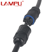 Connecteur de câble électrique étanche IP68 de type droit pour extérieur, à visser, installation rapide, pour l'industrie de l'éclairage (modèle Factory 3P)