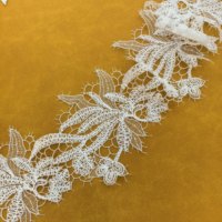 Nouvelle dentelle en laine douce et moelleuse avec sequins et garniture en guipure pour vêtements, accessoires pour chemises homme et robes femme
