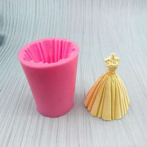 Moldes de Silicona para Decoración de Pasteles, Diseño de Vestido de <span class=keywords><strong>Princesa</strong></span> para Bodas, Moldes para Velas de Chocolate, Fácil Desmoldeo, Herramientas para Pasteles - Product Image 4