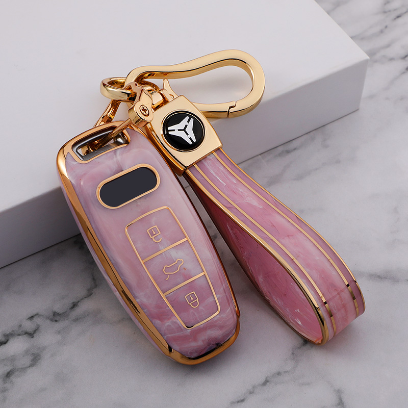 3 button cover pink+TPU keychain
