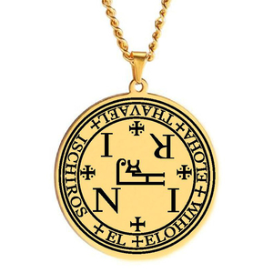 Collar con Colgante de Acero Inoxidable Sello de los Arcángeles MIGUEL GABRIEL RAFAEL URIEL SAMAEL ZADKIEL Amuleto Talismán Sigilo Angelical - Product Image 6