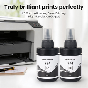 T7741 7741 T774 <span class=keywords><strong>774</strong></span> <span class=keywords><strong>Tinta</strong></span> de Pigmento DGT Negra Compatible Premium a Base de Agua para Recarga de Botellas para Impresora <span class=keywords><strong>Epson</strong></span> L605 - Product Image 5