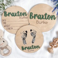 Cartes de jalons mensuels en bois pour bébé – Écologiques, durables, commémoratives, pour la photographie de nouveau-né, anniversaire, mode