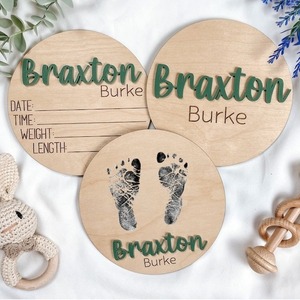 Cartes de jalons mensuels en bois pour bébé – Écologiques, durables, commémoratives, pour la photographie de nouveau-né, <span class=keywords><strong>anniversaire</strong></span>, mode - Product Image 1