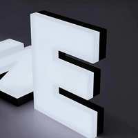 Enseignes lumineuses LED personnalisées sans bordure, lettres lumineuses extérieures, caissons lumineux en acrylique, enseignes et signalétique pour portes de magasin