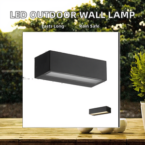 Lampe murale moderne en aluminium 12W pour extérieur, étanche IP65, en verre trempé, LED, longue bande lumineuse, Ra80, 3000K, garantie 2 ans, jardin - Product Image 2