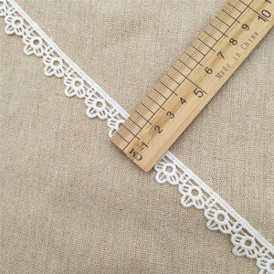 ลูกไม้คุณภาพสูงแบบบาง แต่งขอบด้วยลายปักแฟนซี ลูกไม้กีปัวร์เคมี ขนาดกว้าง 1.6 ซม. ลายดอกไม้ สำหรับเสื้อผ้าและของตกแต่งบ้าน - Product Image 3