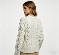 Pull tricoté à col rond pour femme, 50% laine 50% acrylique, simple boutonnage, manches longues, toucher doux, logo personnalisé, du fabricant